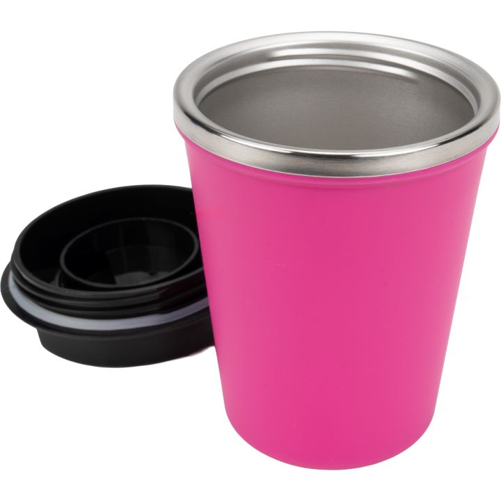 Kubek termiczny 350 ml z powłoką z recyklingu METODY - Różowy