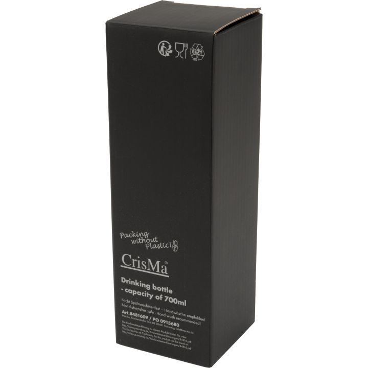 Butelka 700 ml CrisMa ze stali z recyklingu VERENA - Szary