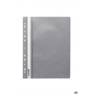 Skoroszyt wpinany PP DOTTS (20) szary wzmocniony polipropylen SPP-DOT-02-07