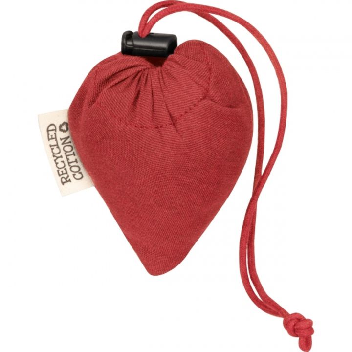 Składana torba z bawełny i poliestru z recyklingu 118 g/m² ANJA - Czerwony