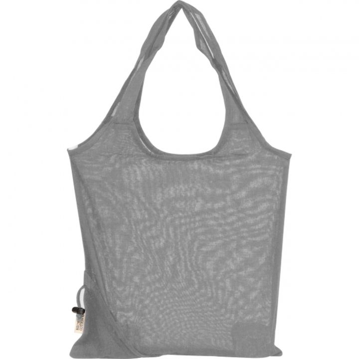 Składana torba z bawełny i poliestru z recyklingu 118 g/m² ANJA - Szary
