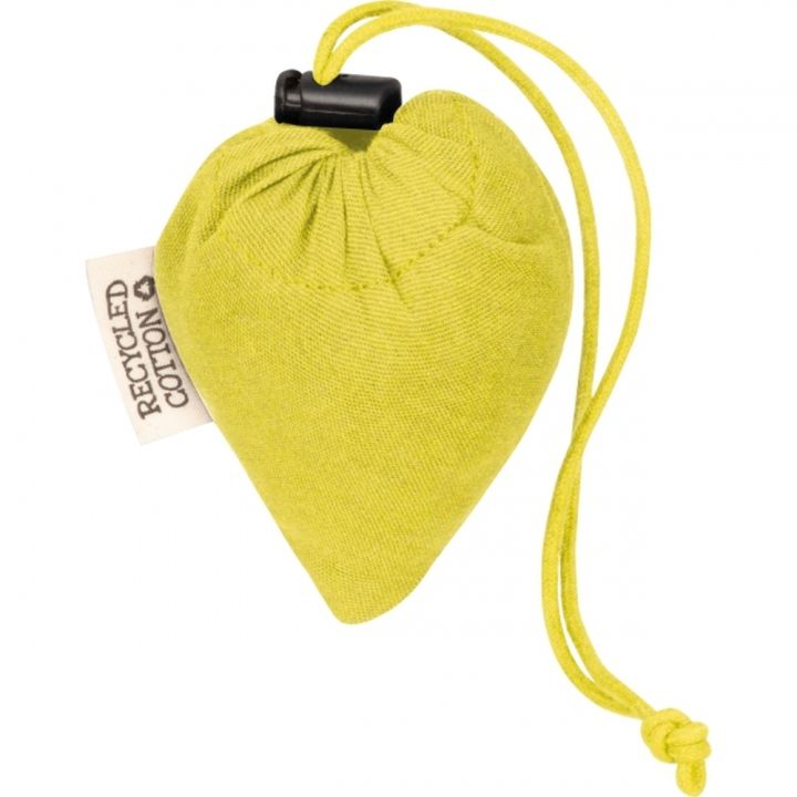 Składana torba z bawełny i poliestru z recyklingu 118 g/m² ANJA - żółty