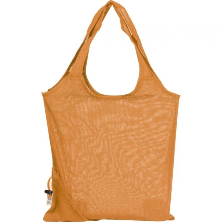 Składana torba z bawełny i poliestru z recyklingu 118 g/m² ANJA - Pomarańczowy