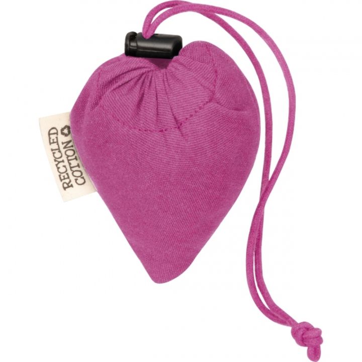 Składana torba z bawełny i poliestru z recyklingu 118 g/m² ANJA - Różowy