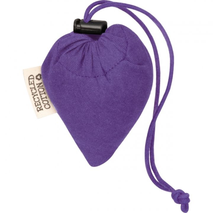 Składana torba z bawełny i poliestru z recyklingu 118 g/m² ANJA - Fioletowy