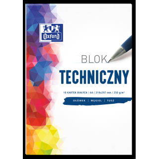 Blok techniczny OXFORD A4 10k 250G biały 400093199