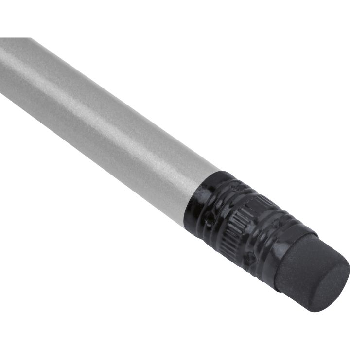 Ołówek z gumką JAMES - Srebrny