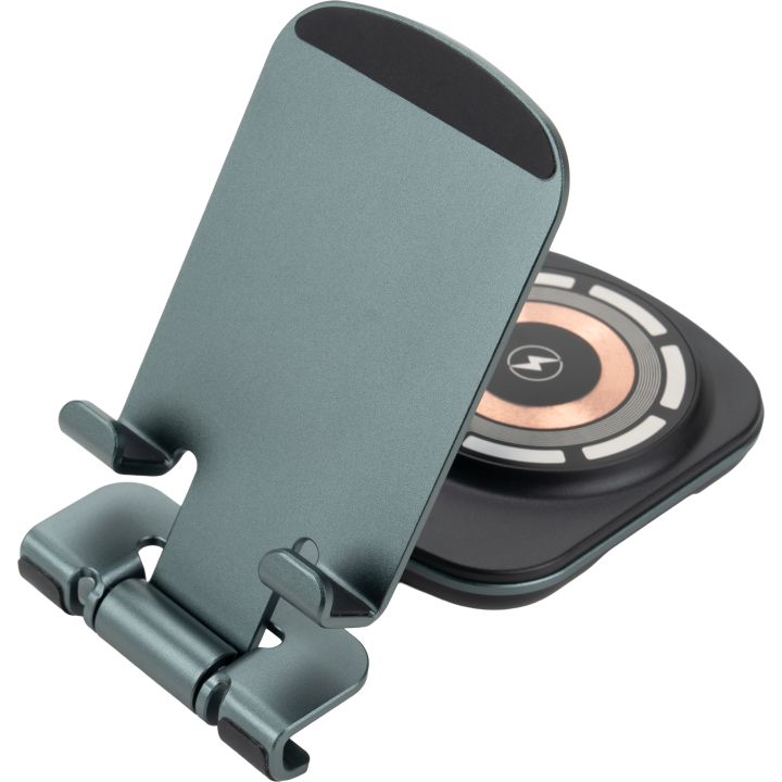 Ładowarka indukcyjna z uchwytem do telefonu - Ciemnoszary
