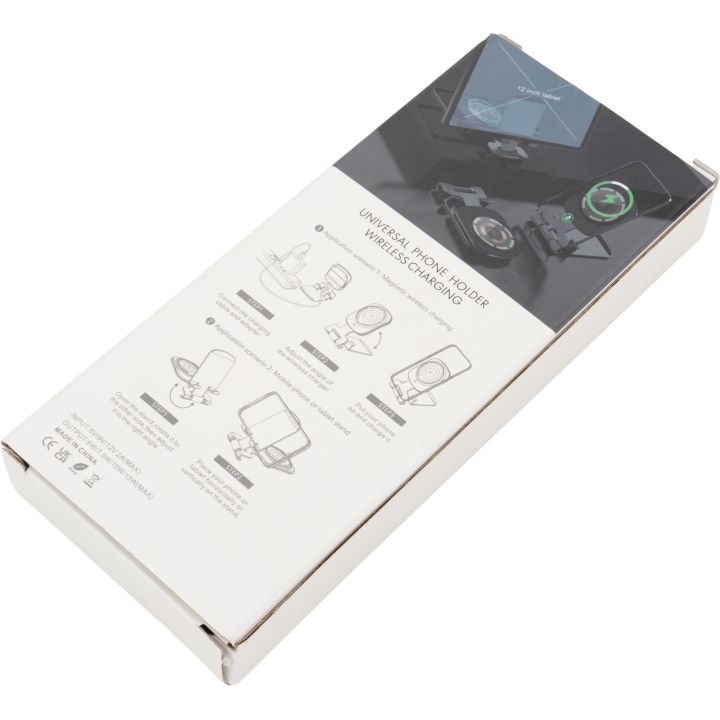 Ładowarka indukcyjna z uchwytem do telefonu - Ciemnoszary
