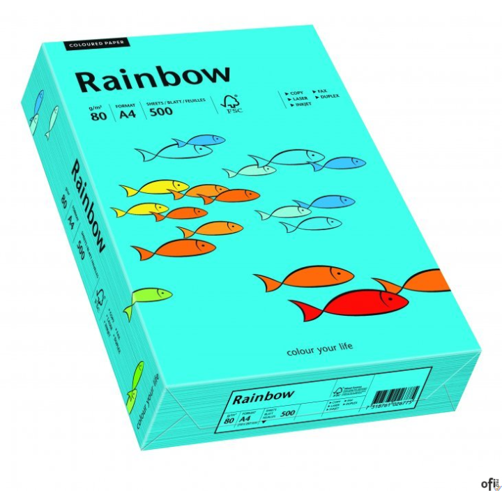 Papier xero kolorowy RAINBOW 80gr. niebieski R87 (500 arkuszy) 88042739