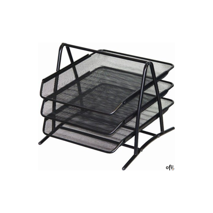 Półka na dokumenty DOTTS A4 (3) siatka czarna 350x297x275mm