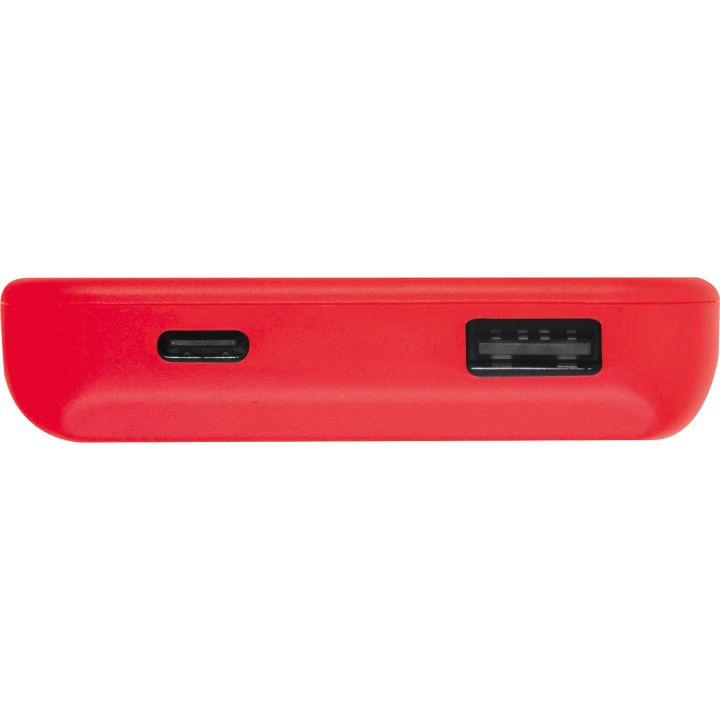 Power bank z ABS z recyklingu 10 000 mAh PRESTON - Czerwony