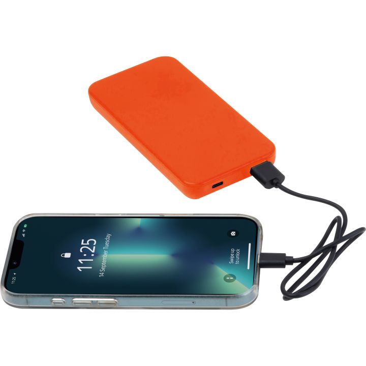 Power bank z ABS z recyklingu 10 000 mAh PRESTON - Pomarańczowy