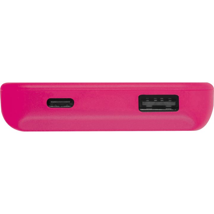 Power bank z ABS z recyklingu 10 000 mAh PRESTON - Różowy