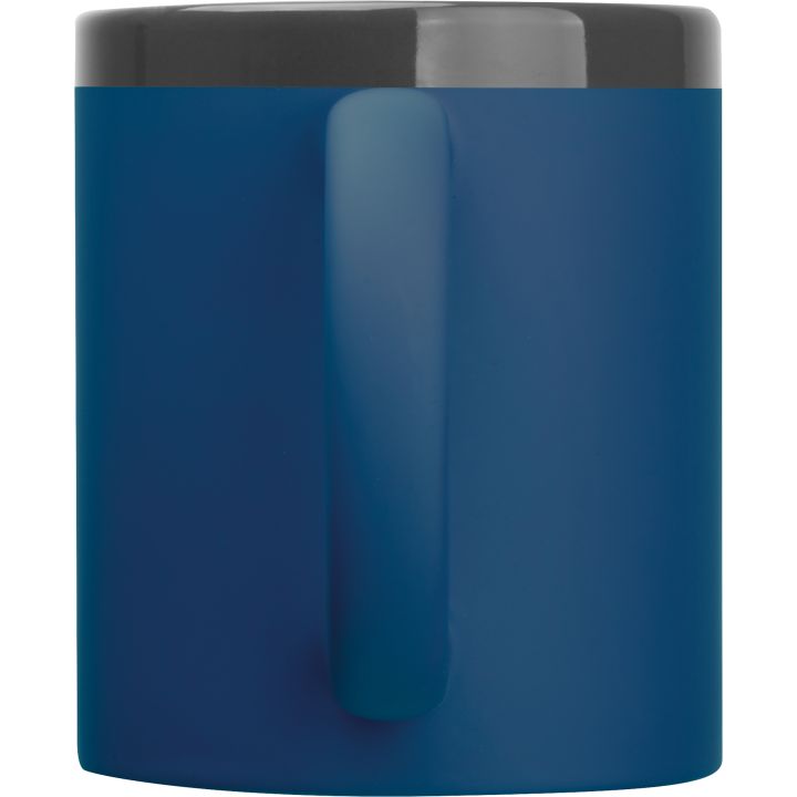 Kubek ceramiczny soft-touch 300 ml RONALD - Granatowy