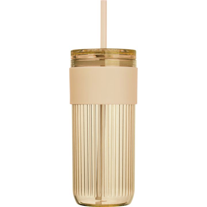 Kubek ze słomką 660 ml SOLEDAD - Beżowy