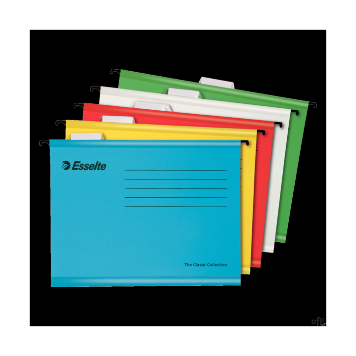 Teczki zawieszane Esselte Classic A4, kolory mix, 10 szt. 93042