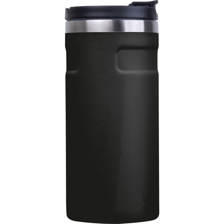 Kubek termiczny ze stali z recyklingu 450 ml SILVIO - Czarny