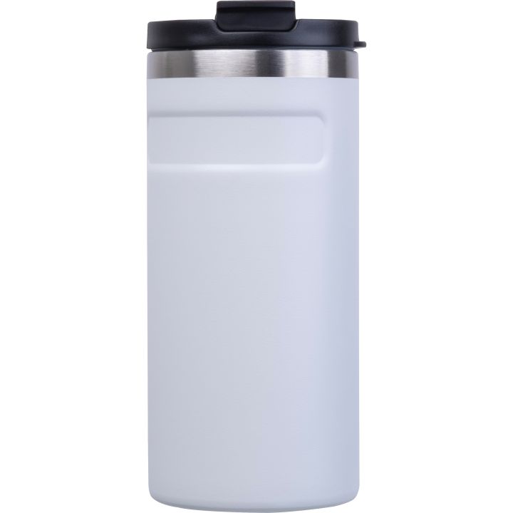 Kubek termiczny ze stali z recyklingu 450 ml SILVIO - Biały