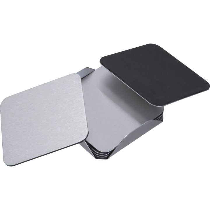 Zestaw 6 podkładek pod kubki MATILDE - Szary