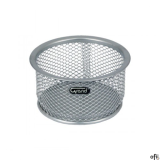 Pojemnik na spinacze srebrny metalowy siatka GRAND GR-010S 120-1120
