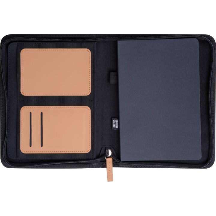 Teczka na dokumenty A5 z RPET z notatnikiem SHANNON - Czarny