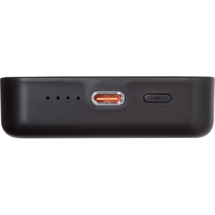 Power bank magnetyczny z ABS z recyklingu 10 000 mAh DONNA - Czarny