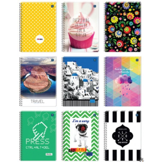 Kołonotatnik A5 50k kratka miękka oprawa INTERDRUK