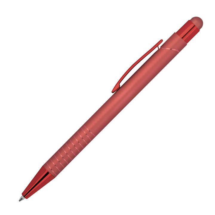 Długopis z touch-pen ANGELO - Czerwony