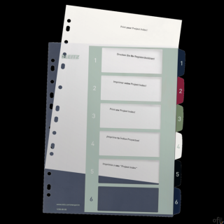 Przekładki plast. do nadruku tekstu na kartę, Leitz Style, 1-6 12360000 (X)