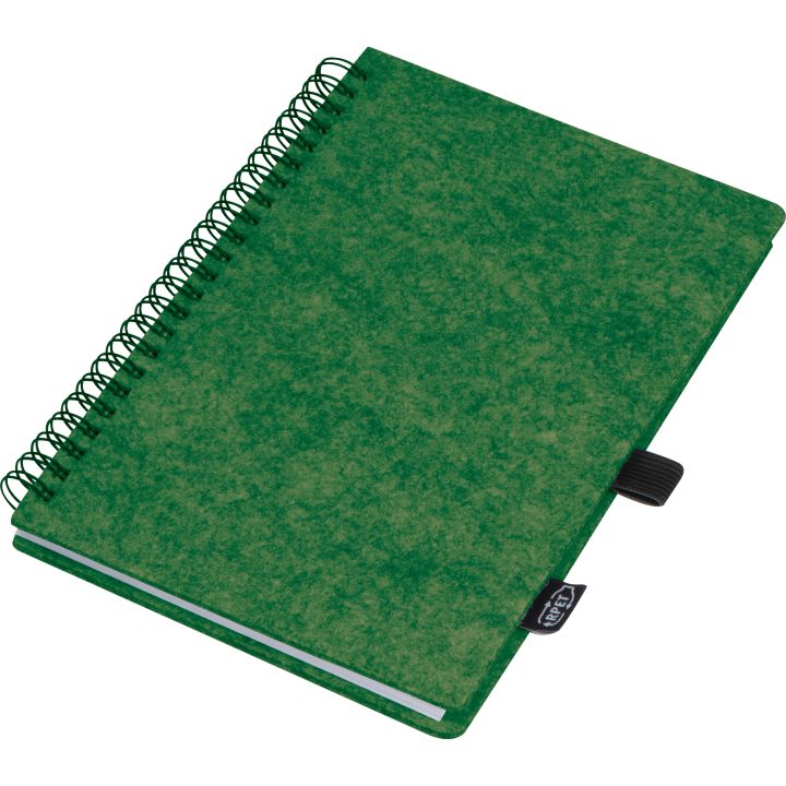 Notatnik A5 w linie BRENDA - Ciemnozielony