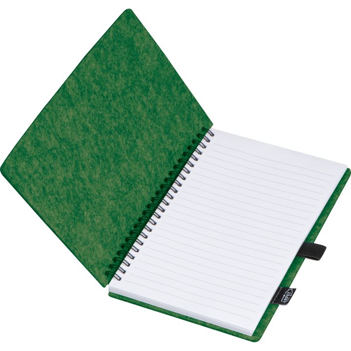 Notatnik A5 w linie BRENDA - Ciemnozielony
