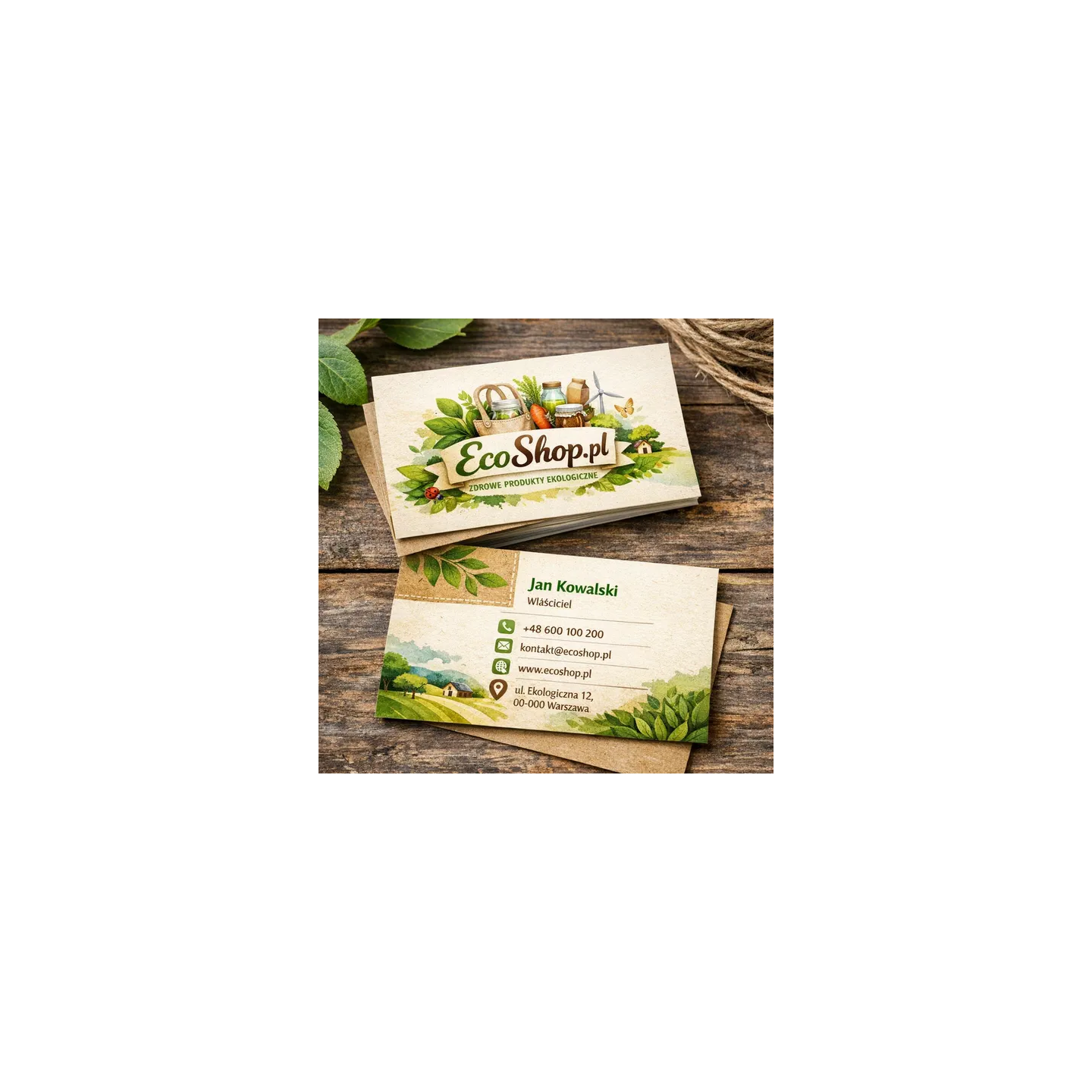 Wizytówki Ekologiczne - Druk na Papierze Eko | Ofipro.pl