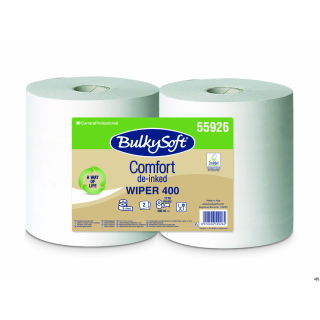 BulkySoft Comfort de-inked EKOLOGICZNE czyściwo papierowe 2w. 2x400m, celuloza z recyklingu (2rolki) 55926