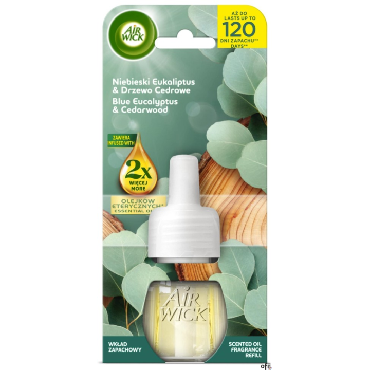 AIR WICK odświeżacz Elektryczny wkład 19 ml Niebieski Eukaliptus & Drzewo Cedrowe  18246