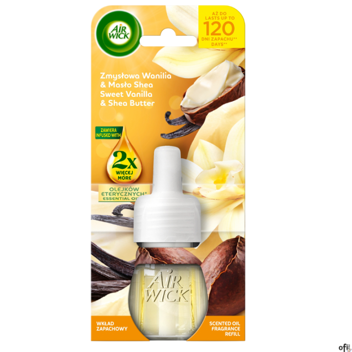 AIR WICK odświeżacz Elektryczny  wkład  19ml Zmysłowa Wanilia & Masło Shea  18260