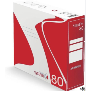 Pudło archiwizacyjne 80mm czerwony 330x80x290mm VAUPE, 434/01