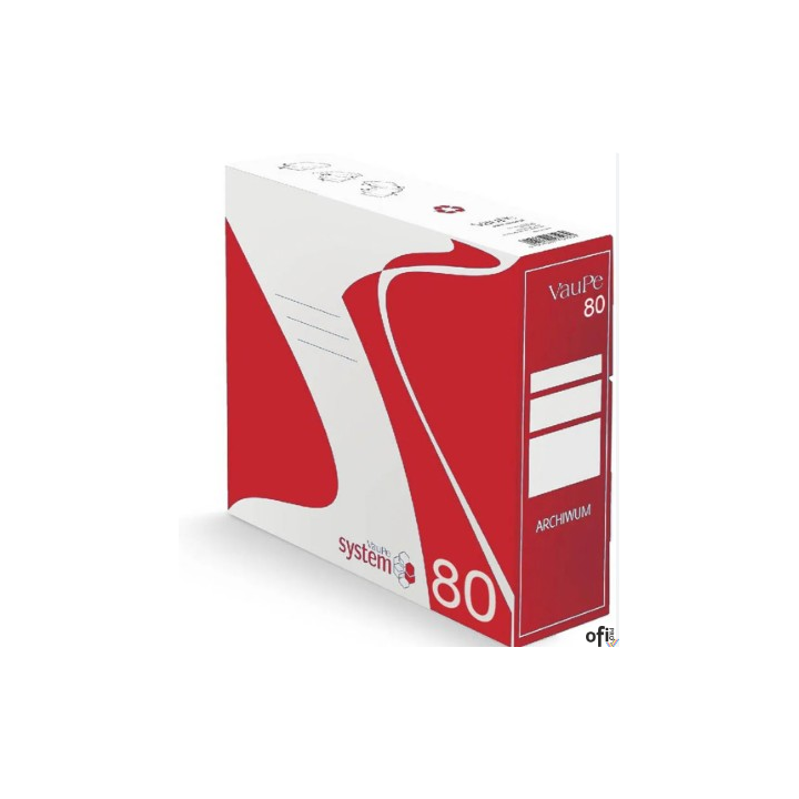 Pudło archiwizacyjne 80mm czerwony 330x80x290mm VAUPE, 434/01