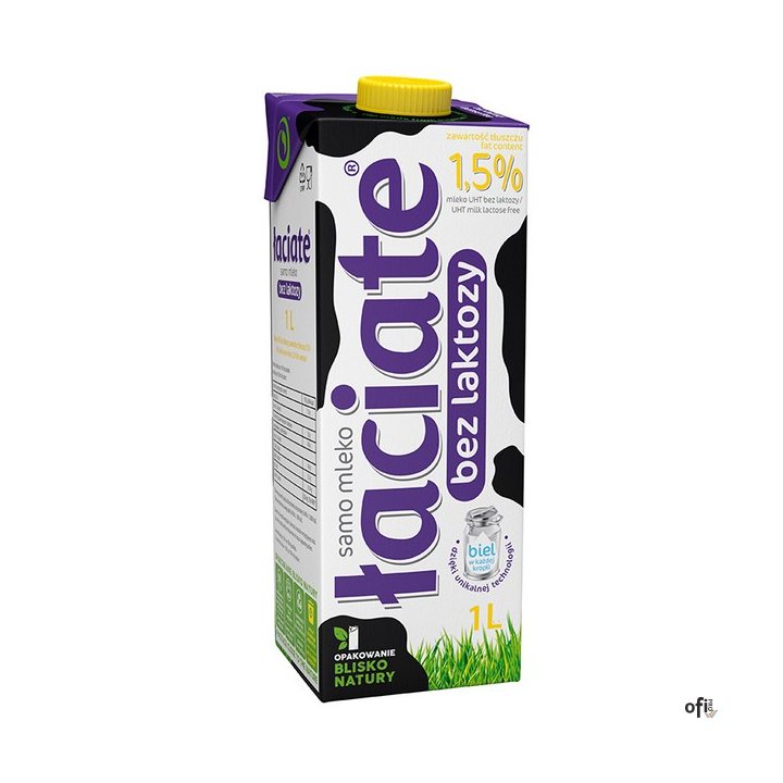 Mleko ŁACIATE UHT bez laktozy 1,5% 1I