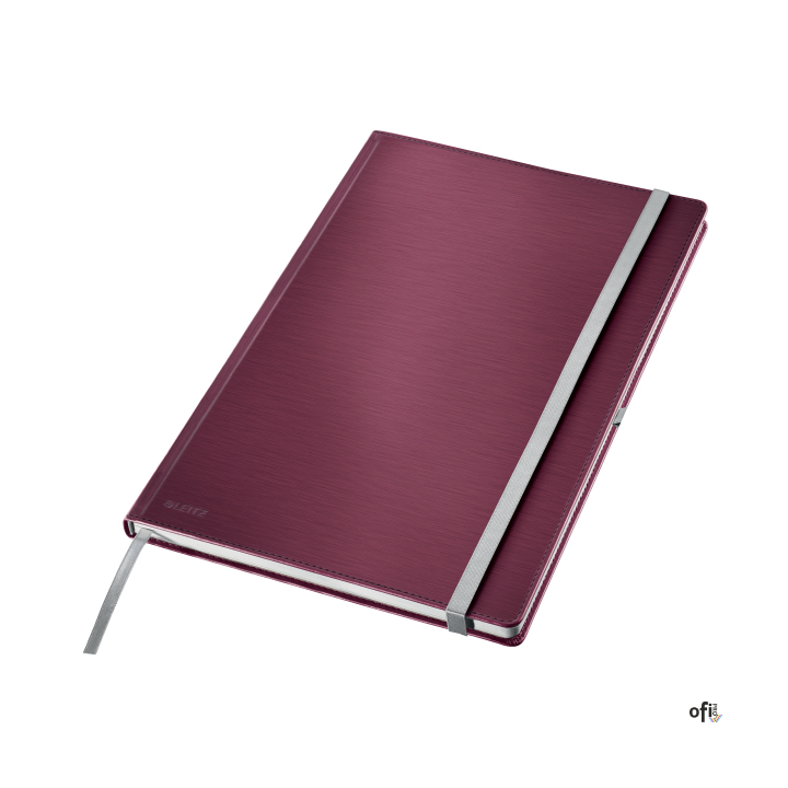 Wysokiej jakości klasyczny notatnik w twardej oprawie, z nowoczesnym, przyjemnym w dotyku wykończeniem powierzchni okładki i ele