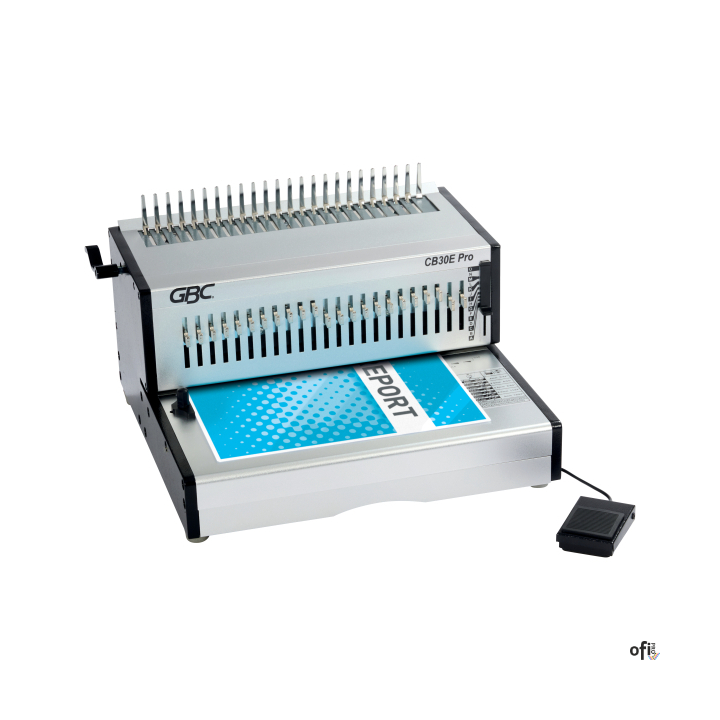 CombBind_ CB30E Pro to solidna i wytrzymała elektryczna bindownica grzebieniowa przeznaczona do umiarkowanego i intensywnego uży