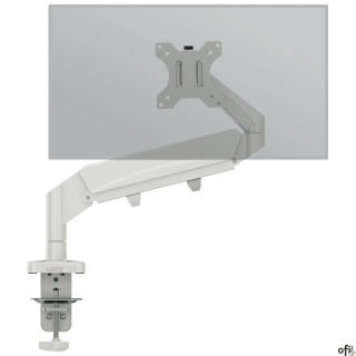 Oszczędzające miejsce na biurku ramię Leitz Ergo do monitora umożliwia ustawienie ekranu na zgodnej z zasadami ergonomii wysokoś