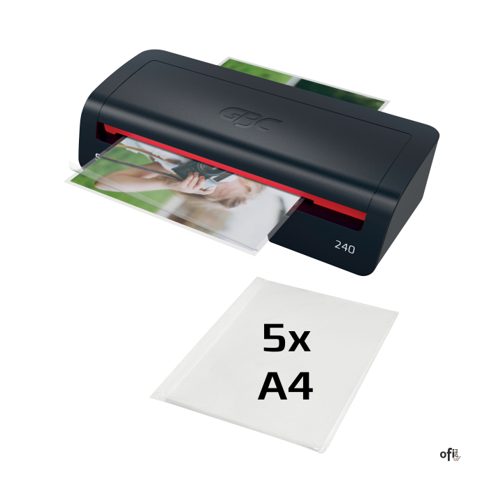 Model GBC 240 to eleganckie i wydajne urządzenie do laminacji przeznaczone do codziennego użytkowania. Łączy styl z wydajnością 