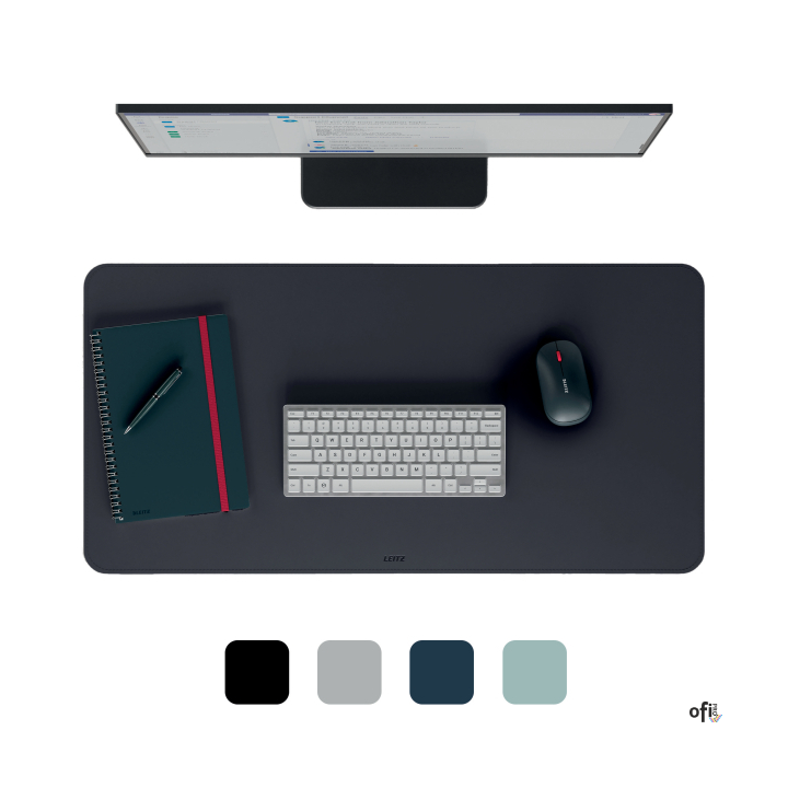 Duża mata Leitz na biurko pozwoli Ci zachować produktywność i dobre samopoczucie w każdym miejscu pracy. Łatwa do czyszczenia, w