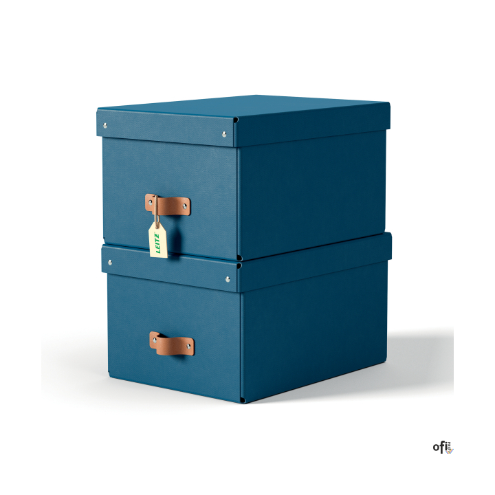 Zadbaj o porządek i dobre samopoczucie, tworząc z pomocą tekturowych pudełek Leitz Puro z pokrywkami uporządkowaną przestrzeń z 