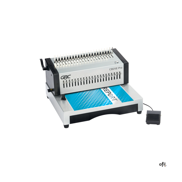 CombBind_ CB25 Pro to wytrzymała elektryczna bindownica grzebieniowa przeznaczona do umiarkowanej eksploatacji w biurach, w szko