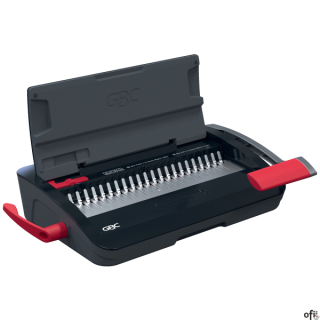 Model CombBind_ CB12 to niezawodne, kompaktowe urządzenie przeznaczone do oprawy grzebieniowej niewielkich ilości dokumentów, id