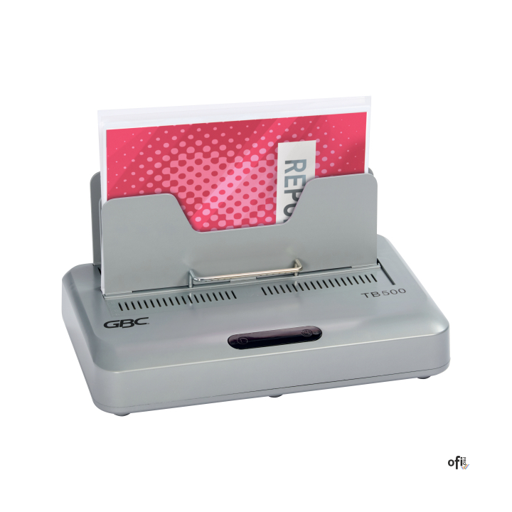 Bindownica termiczna GBC TB500, przeznaczona do oprawy średnich i dużych nakładów, zapewnia eleganckie i perfekcyjne wykończenie