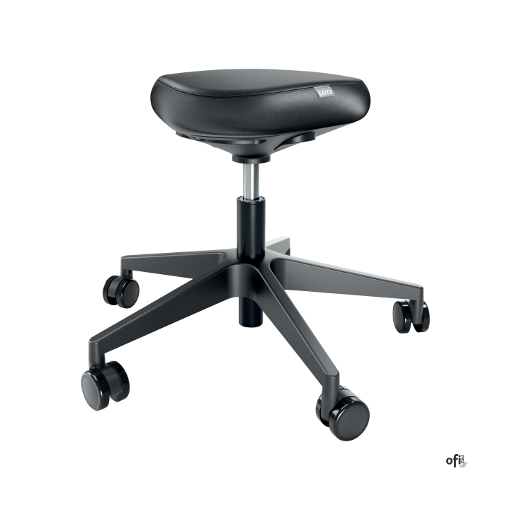 Stołek do siedzenia Leitz Ergo zapewnia wygodę i pomaga zachować produktywność przez cały dzień! Trójkątne siedzisko dopasowuje 