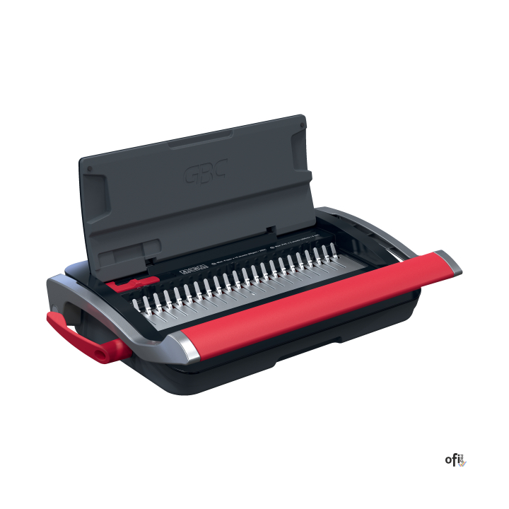 Model CombBind_ CB15 to niezawodne, kompaktowe urządzenie przeznaczone do oprawy grzebieniowej niewielkich ilości dokumentów, id